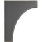 Ekena Millwork 3 1/2"W x 8"D x 10"H Clarksville Wood Vintage Decor Bracket, Black BKTWD04X08X10CVBL - alternate 2